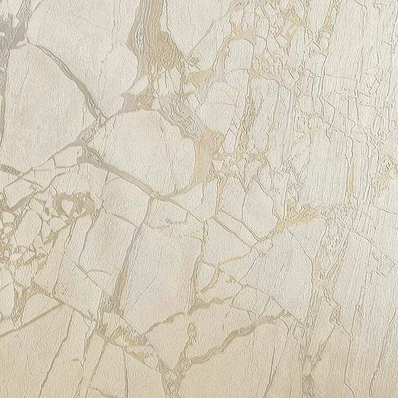 Enzo Cracked Marble Ivory Carrara Luxury Italian Vinyl Wallpaper 538137