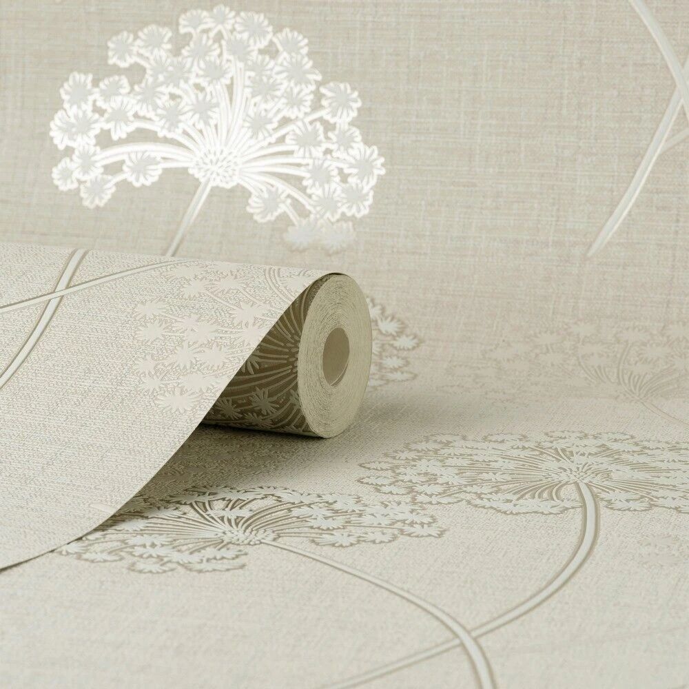 Grace Allium Stone Metallic Floral Texture Wallpaper FD43281