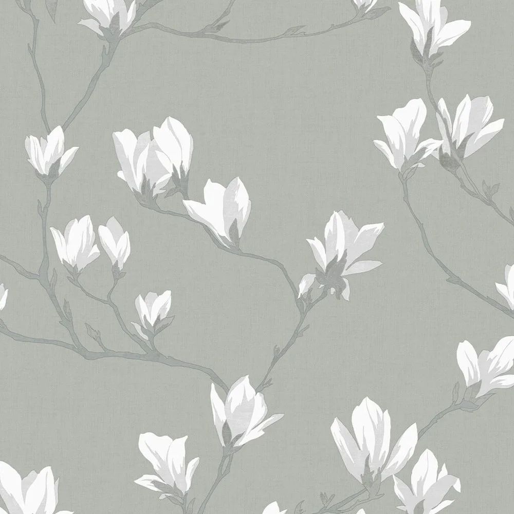 Magnolia Grove Slate Laura Ashley Wallpaper 113354