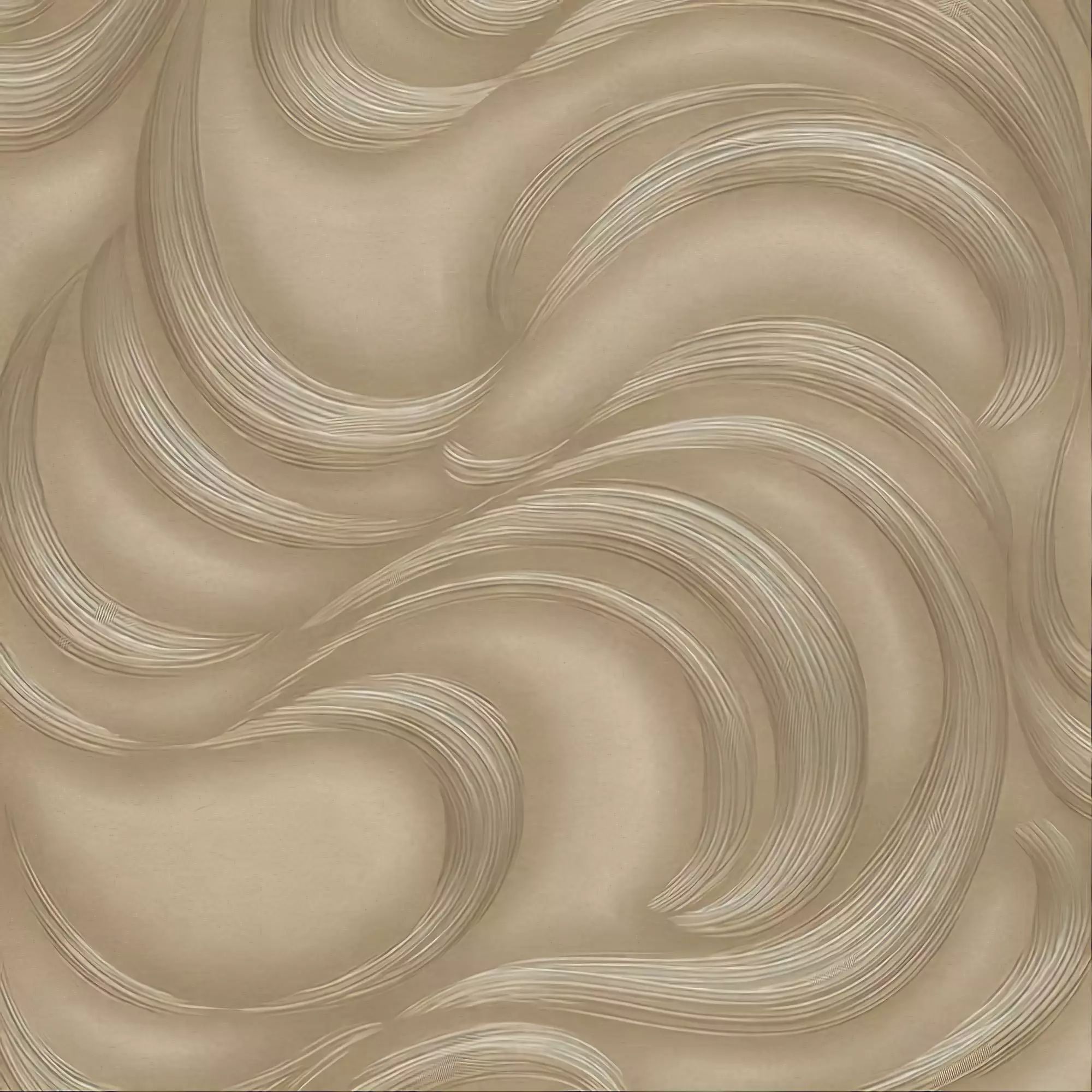 Spotlight Waves Gold 3D Effect Vinyl Wallpaper 10220-30
