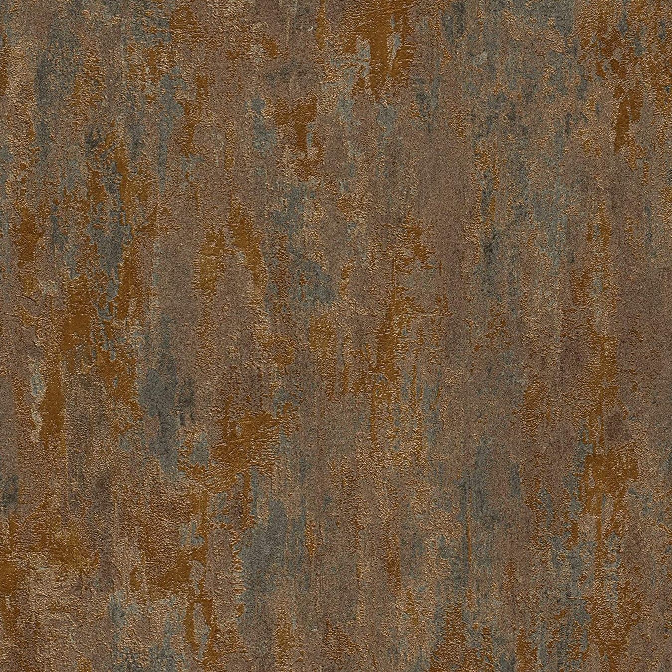 Havana Distressed Industrial Effect Rust Vinyl Wallpaper 32651-1