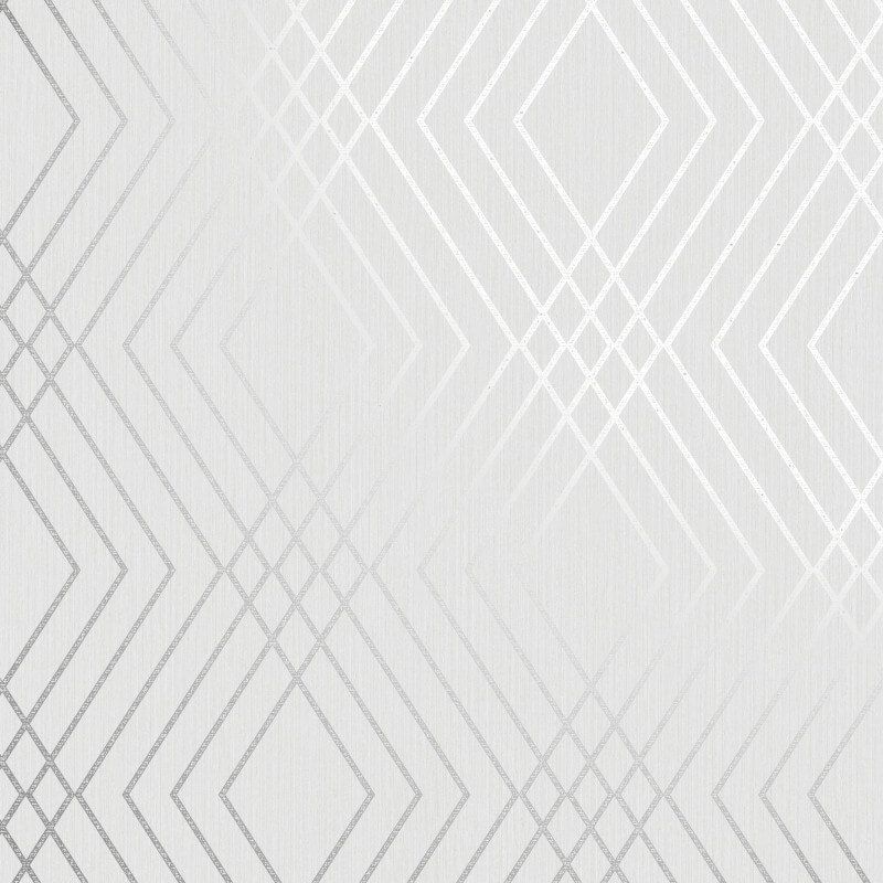 Shard Trellis Silver Wallpaper FD42603