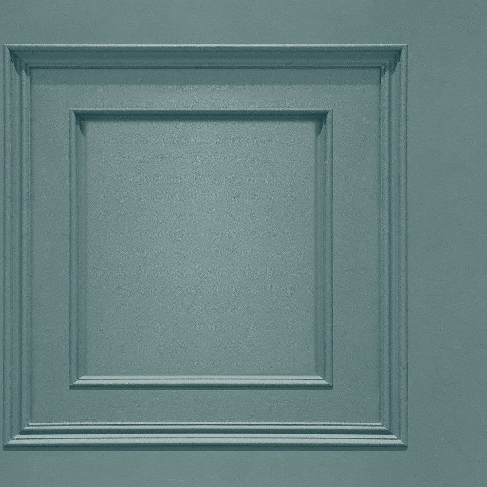 Oliana Panel Effect Teal Wallpaper 8489