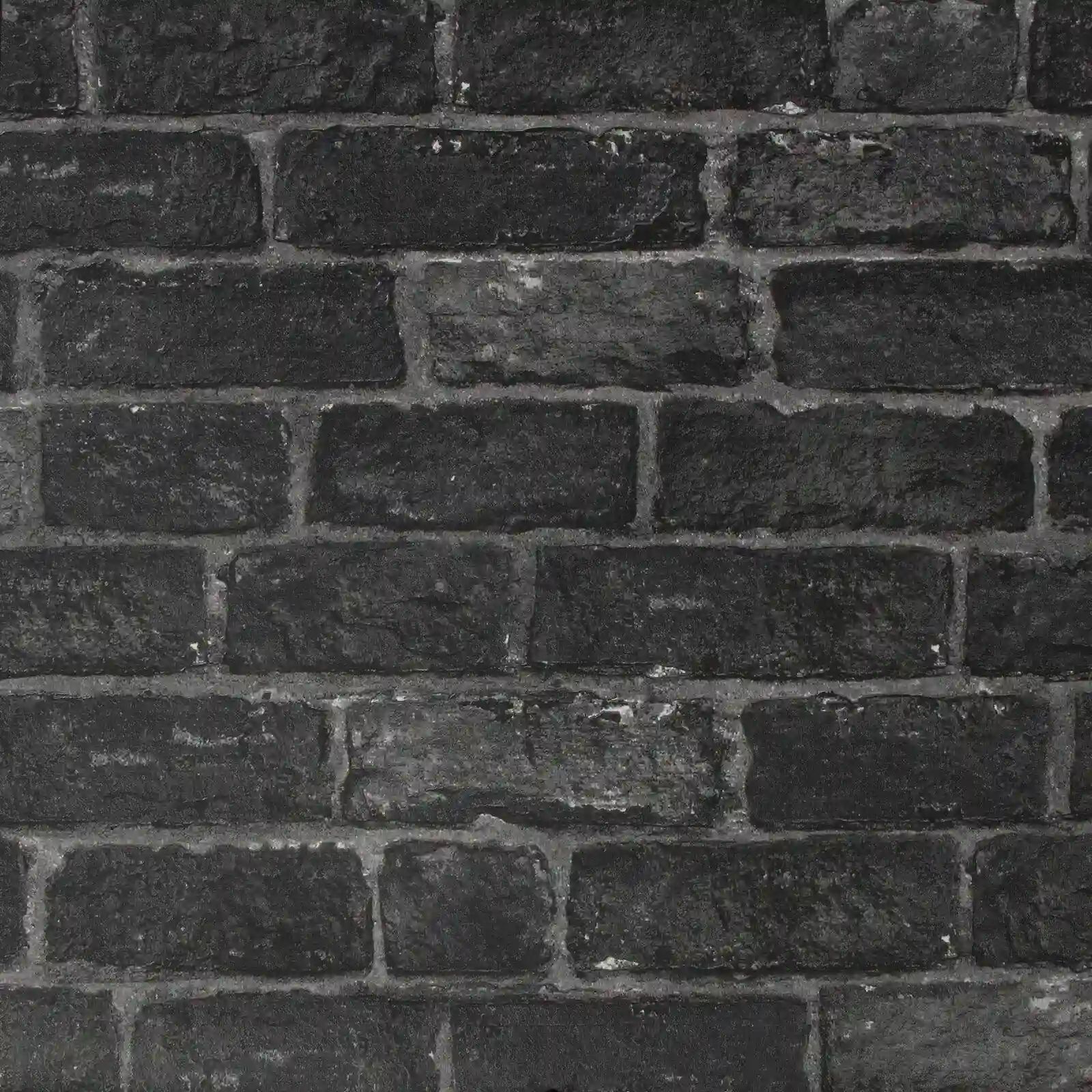 House Brick Effect Charcoal Wallpaper 107980