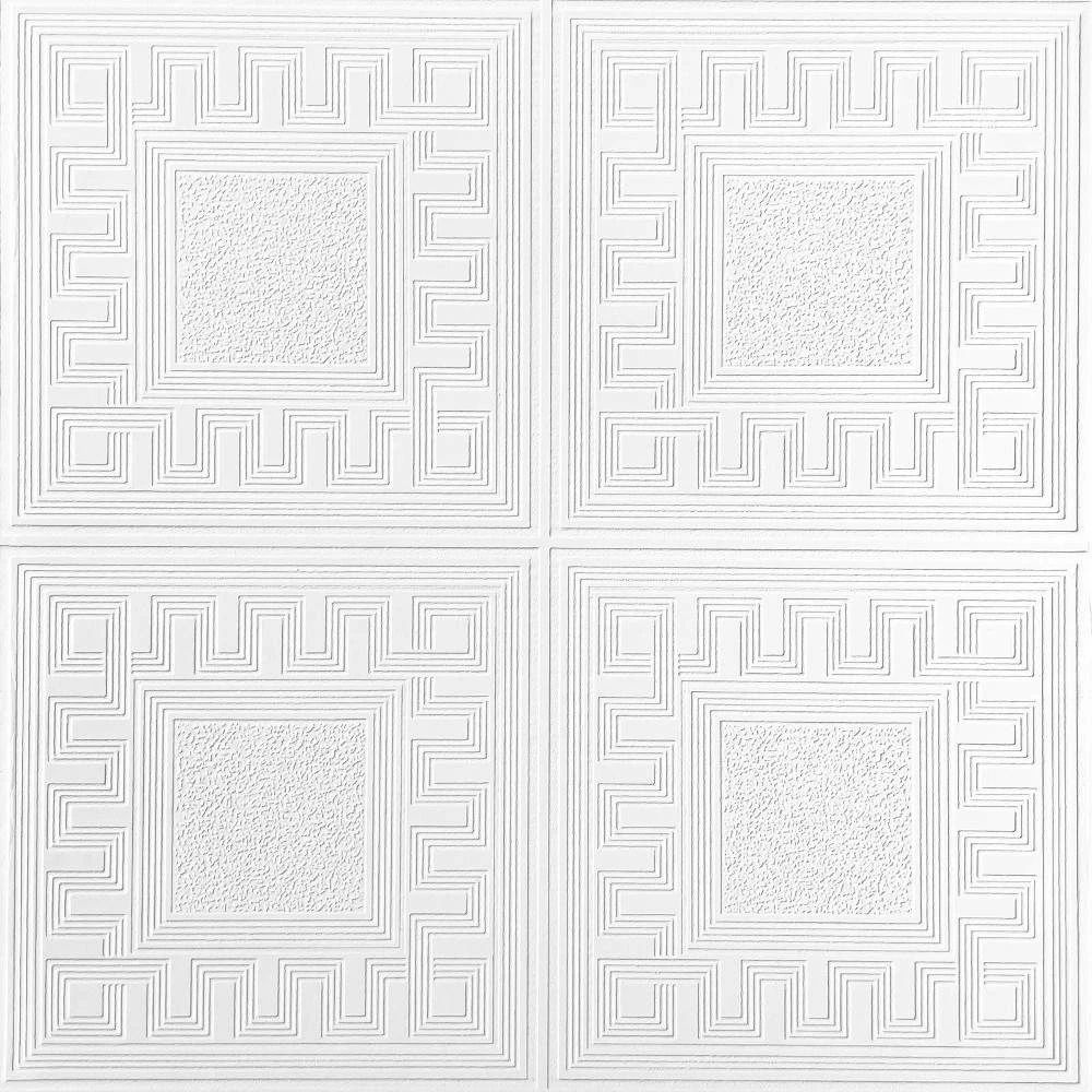 Aztec White Paintable Wallpaper 5835