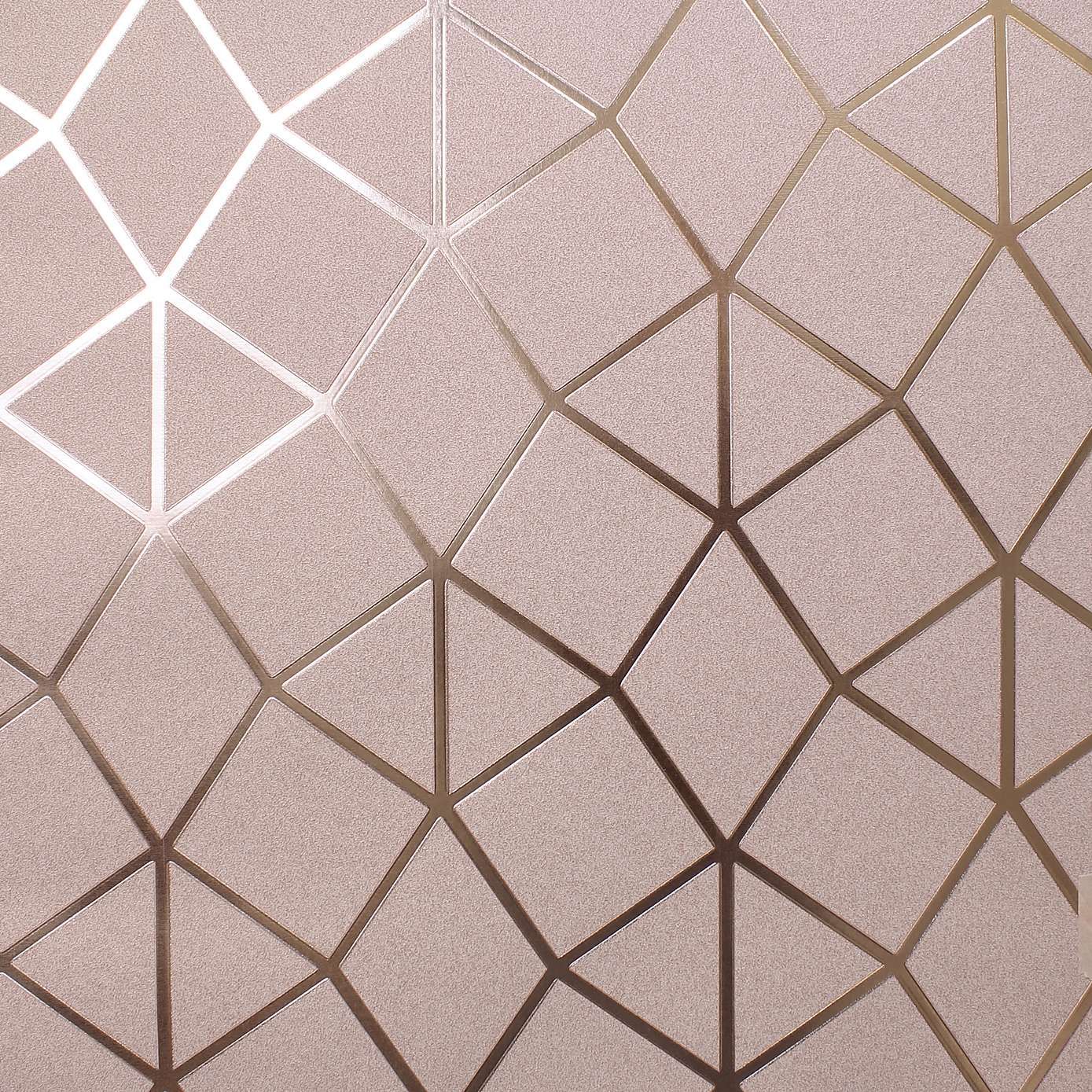 Platinum Trellis Pink Foil Vinyl Wallpaper FD42561