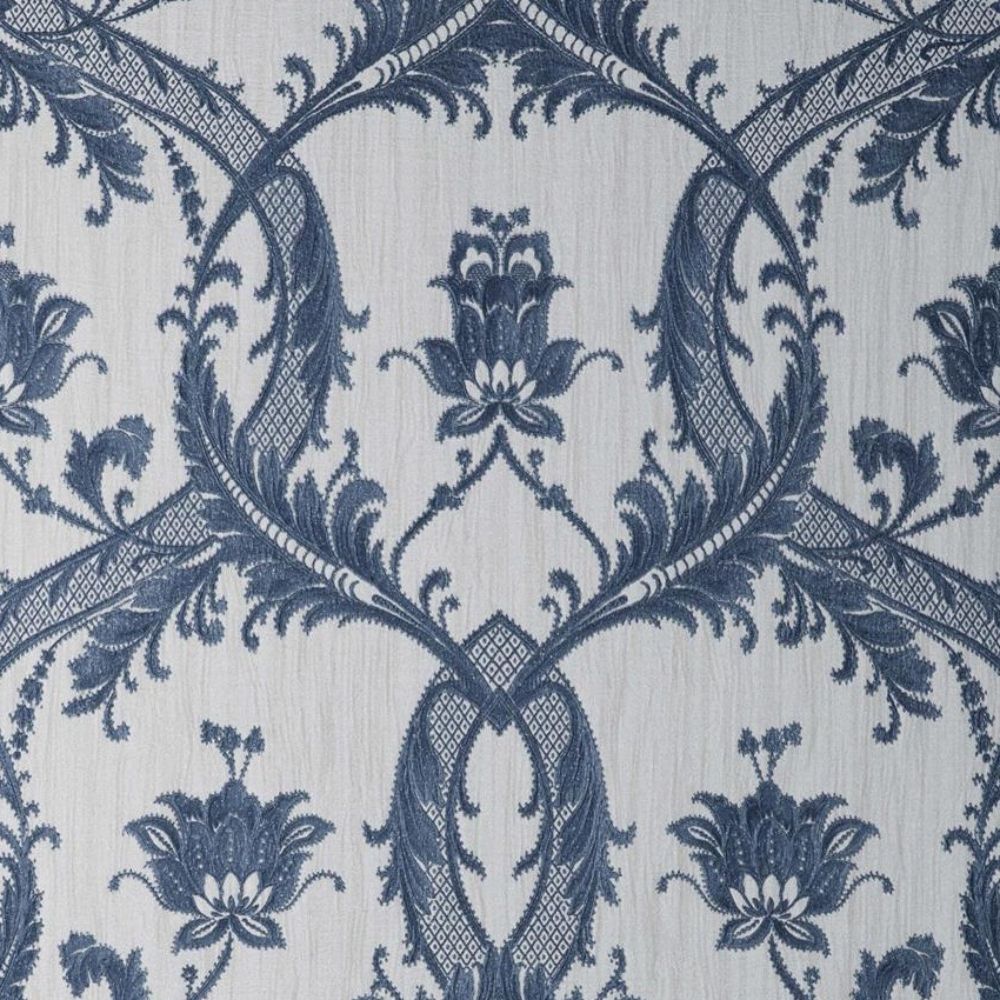 Milano 7 Blue Damask Heavyweight Italian Vinyl Wallpaper M95627