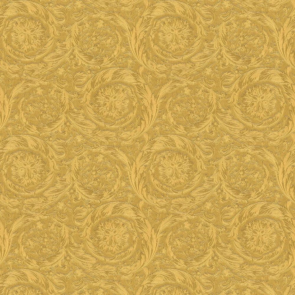 Oriental Barocco Metallic Gold Luxury Vinyl Wallpaper 366923