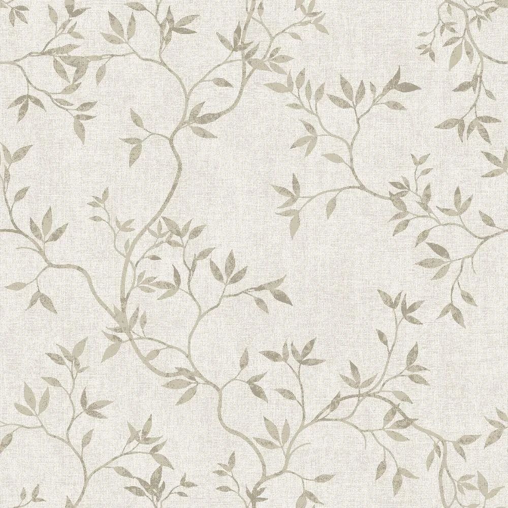 Japandi Leaf Cream Floral Darcy James Wallpaper 173573