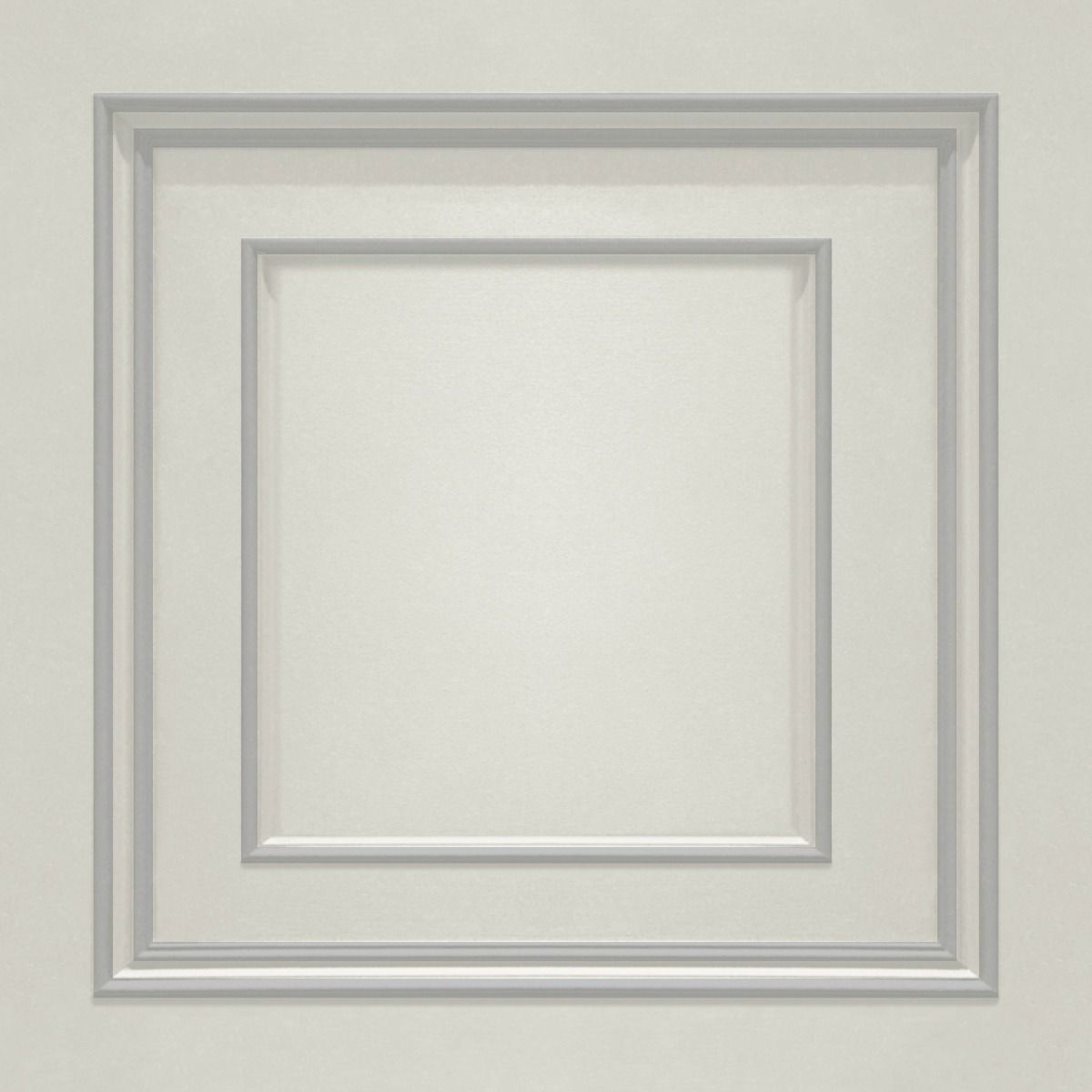 Amara Panel White & Silver Italian Vinyl Wallpaper 7388