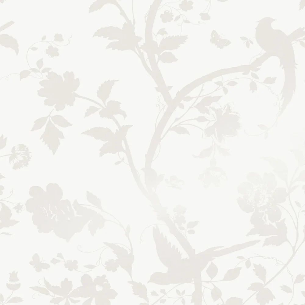 Oriental Garden Pearlescent White Laura Ashley Wallpaper 113391