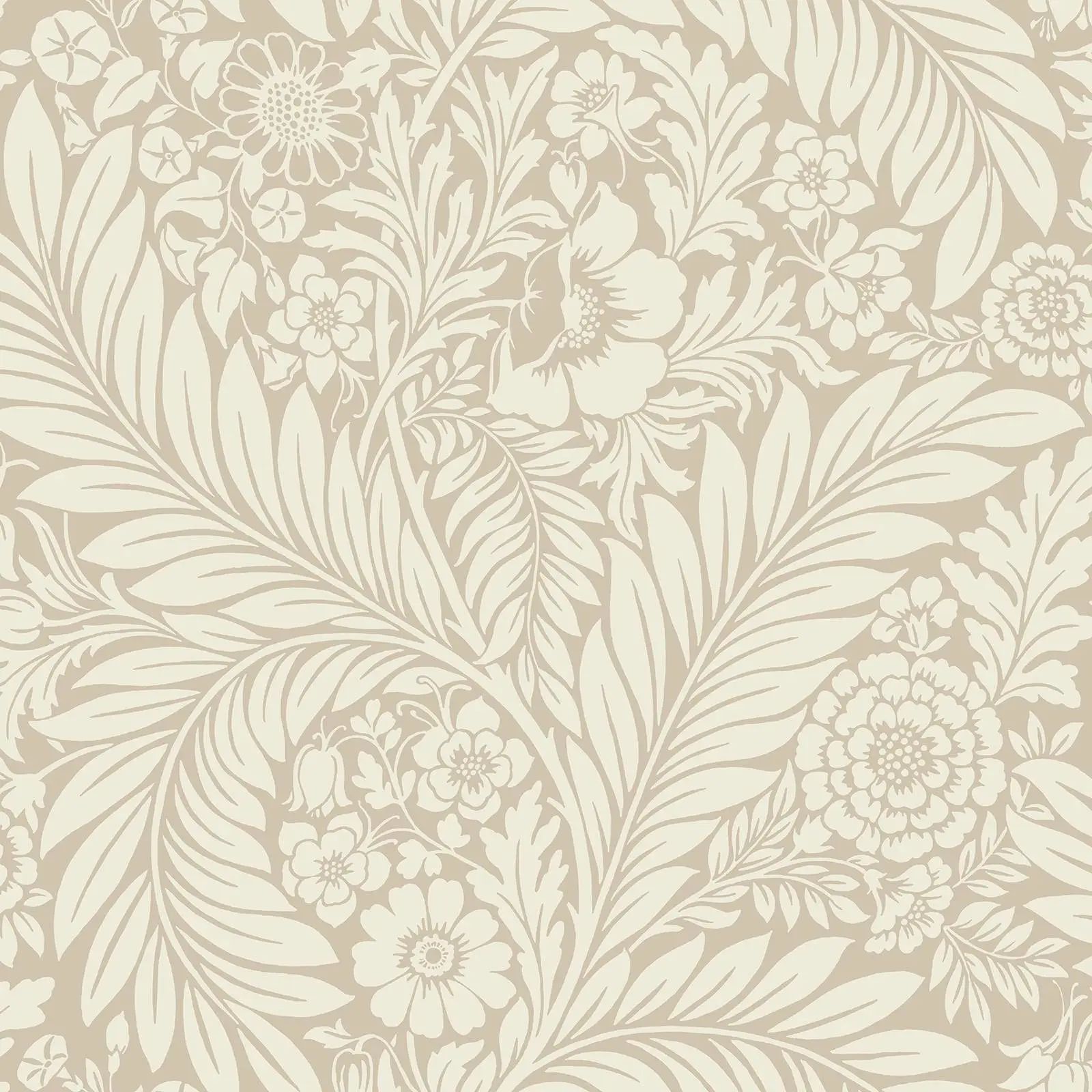 Belgravia Florence Natural Floral Cream Leaf Wallpaper 722