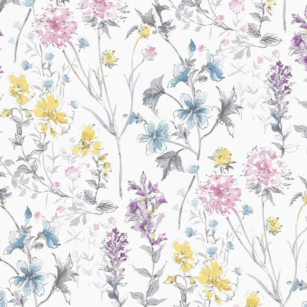 Wild Meadow Multi Floral Laura Ashley Wallpaper 113363