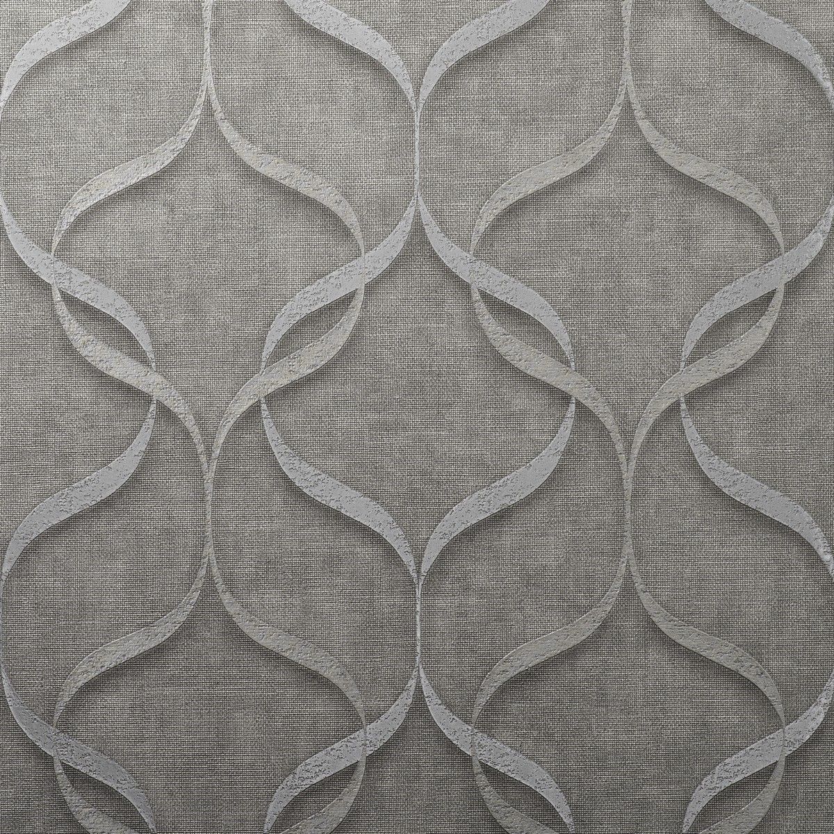 Milano Wave Grey Heavyweight Italian Vinyl Wallpaper M95616