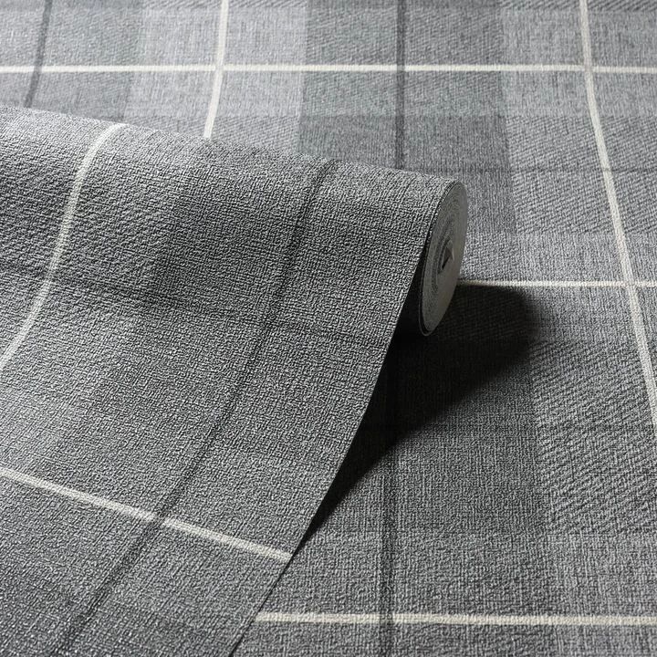 Country Tartan Charcoal Check Wallpaper 294900