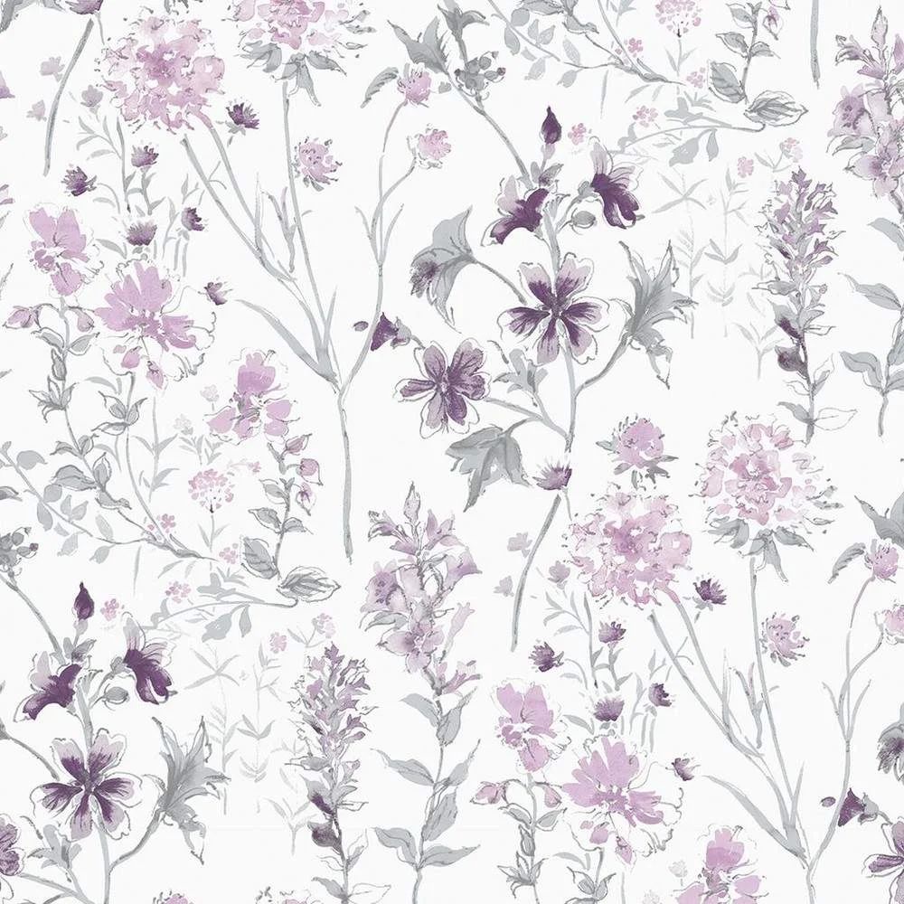 Wild Meadow Pale Iris Floral Laura Ashley Wallpaper 113362