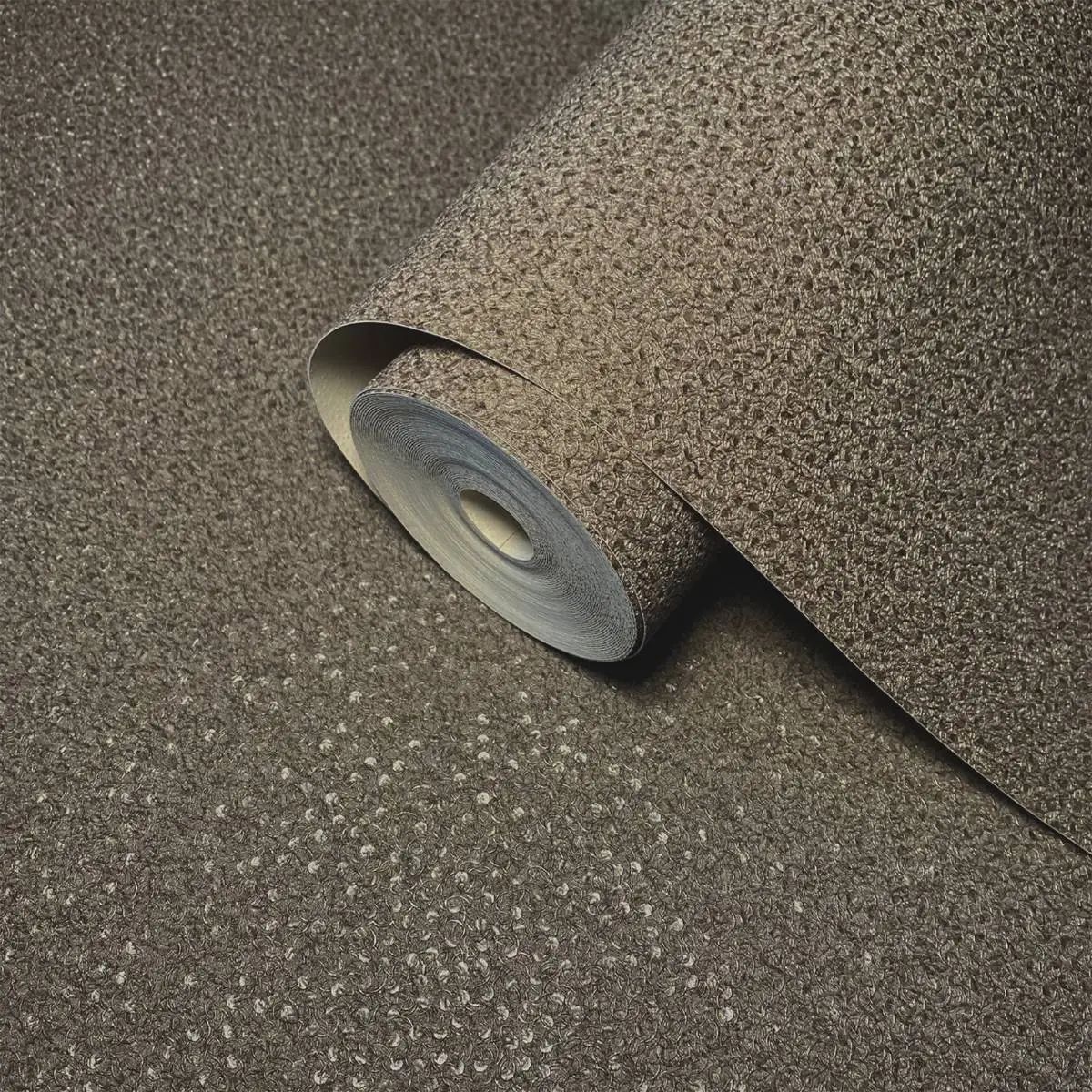 Valentino Shimmering Sequinned Texture Rich Mocha Luxury Vinyl Wallpaper 1932