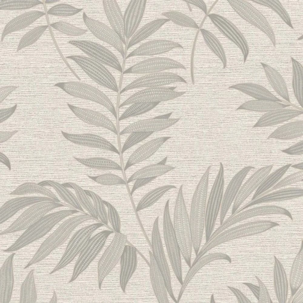 Sumatra Palm Leaves Grey Floral Wallpaper 316438
