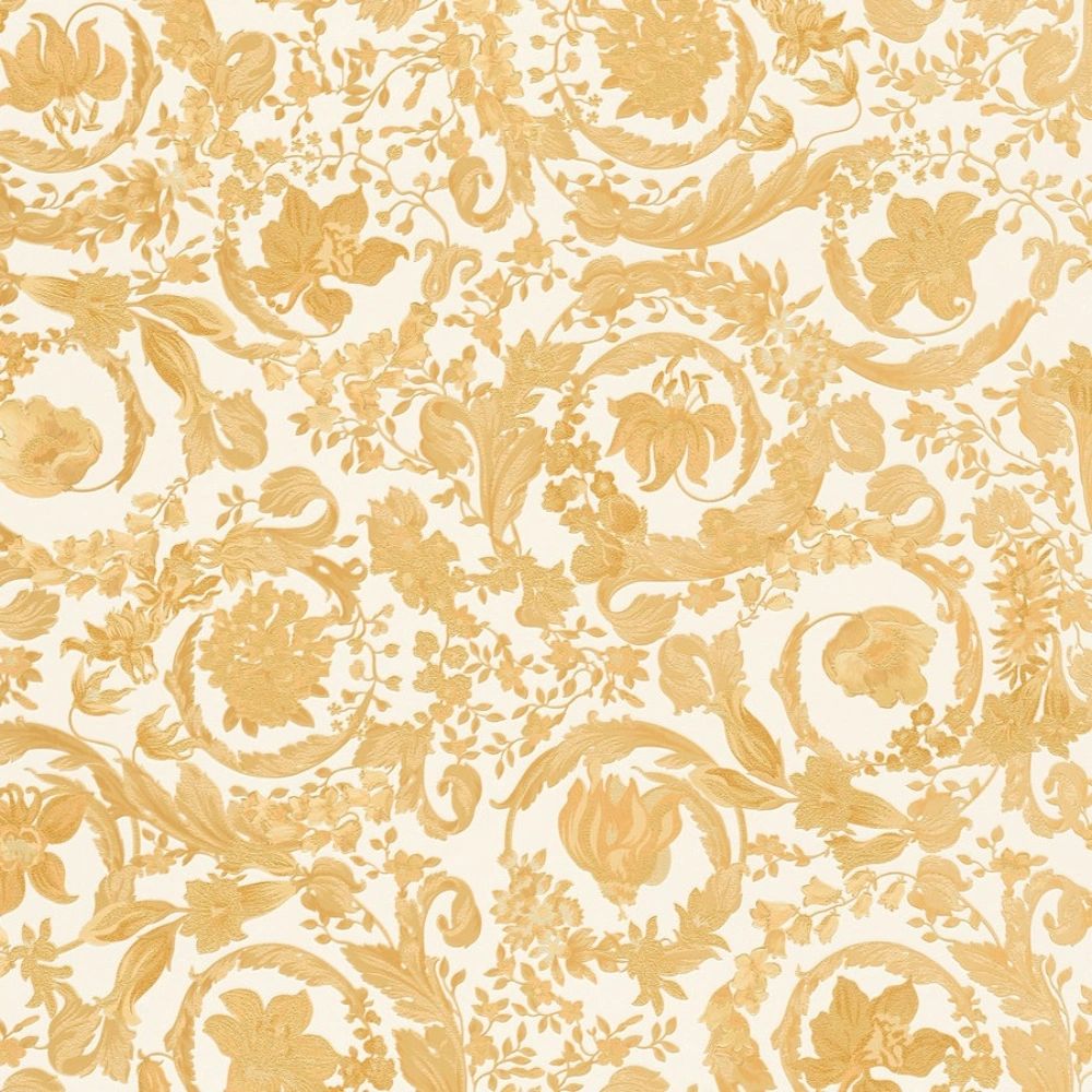 Barocco Floral Gold Luxury Vinyl Wallpaper 387064