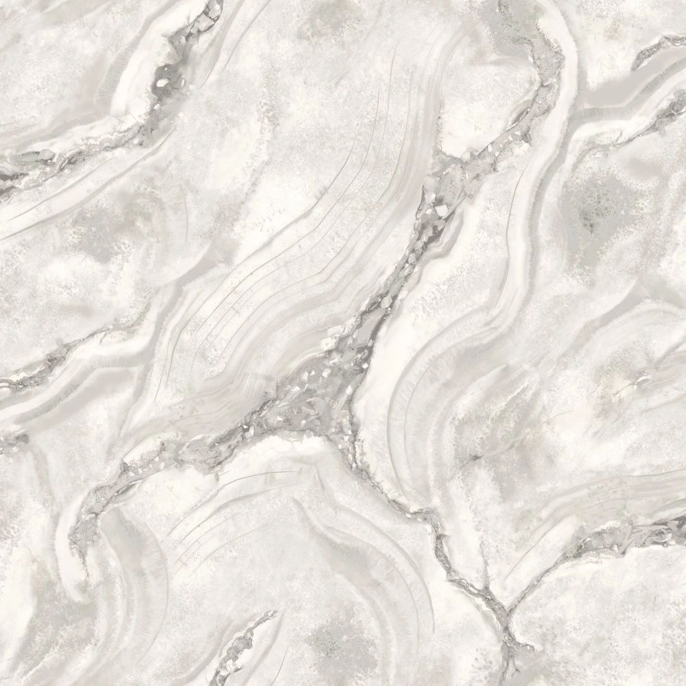 Agate Marble Grey Vasari Palmetto Italian Vinyl Wallpaper 529463