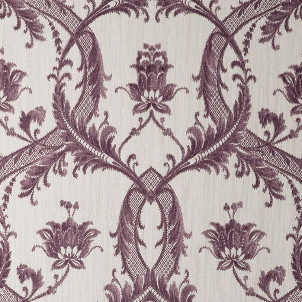 Milano 7 Purple Damask Heavyweight Italian Vinyl Wallpaper M95626