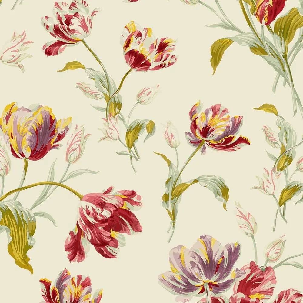 Gosford Meadow Cranberry Laura Ashley Wallpaper 113400