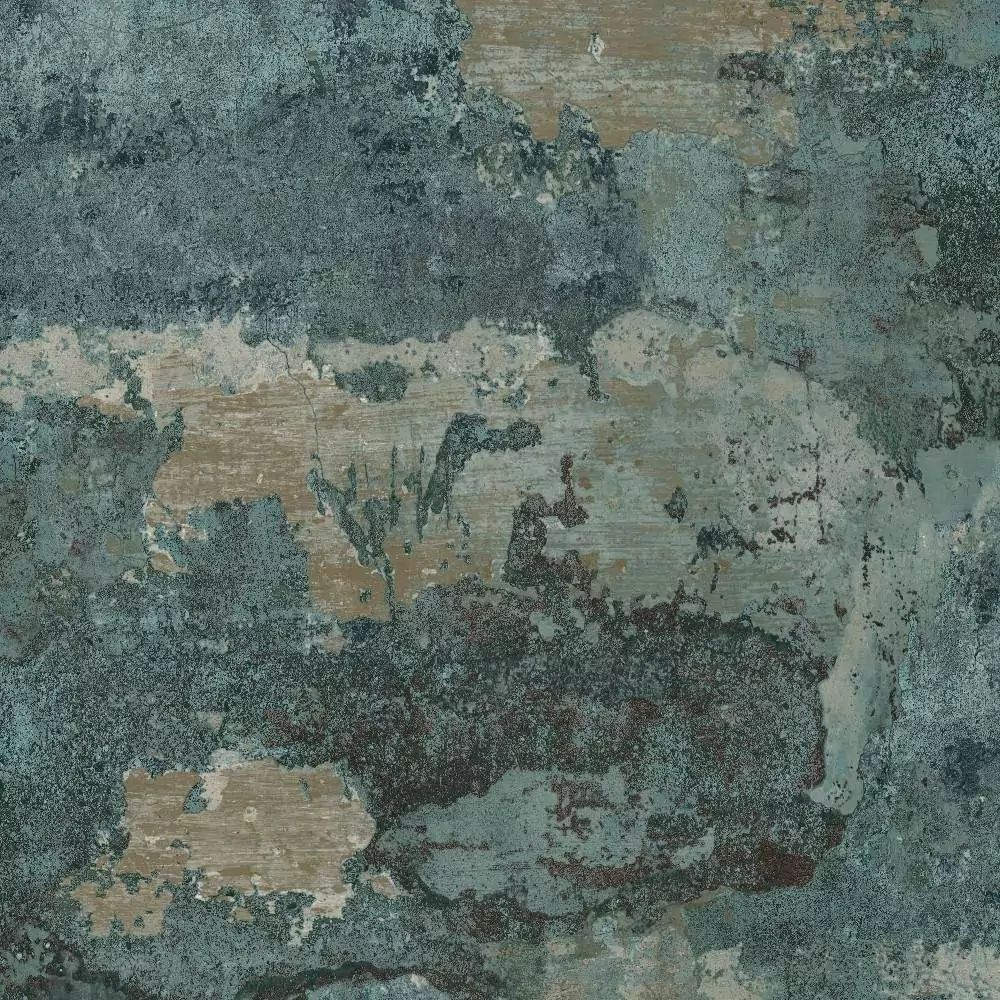 Concrete Texture Teal Blue Industrial Effect Wallpaper 13161
