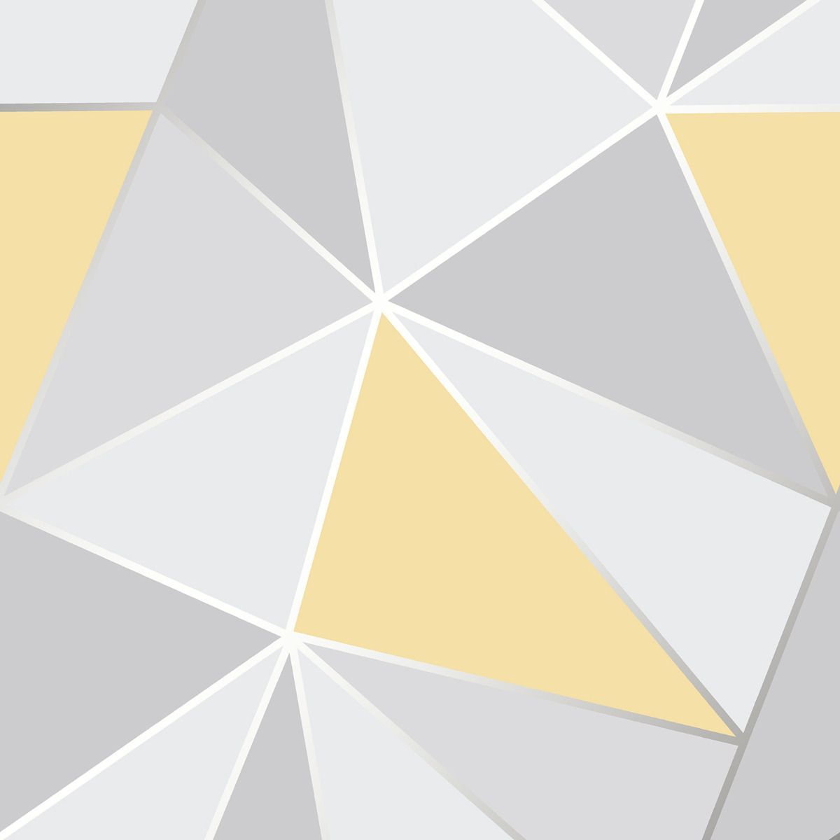 Apex Geometric Yellow & Grey Wallpaper FD41991