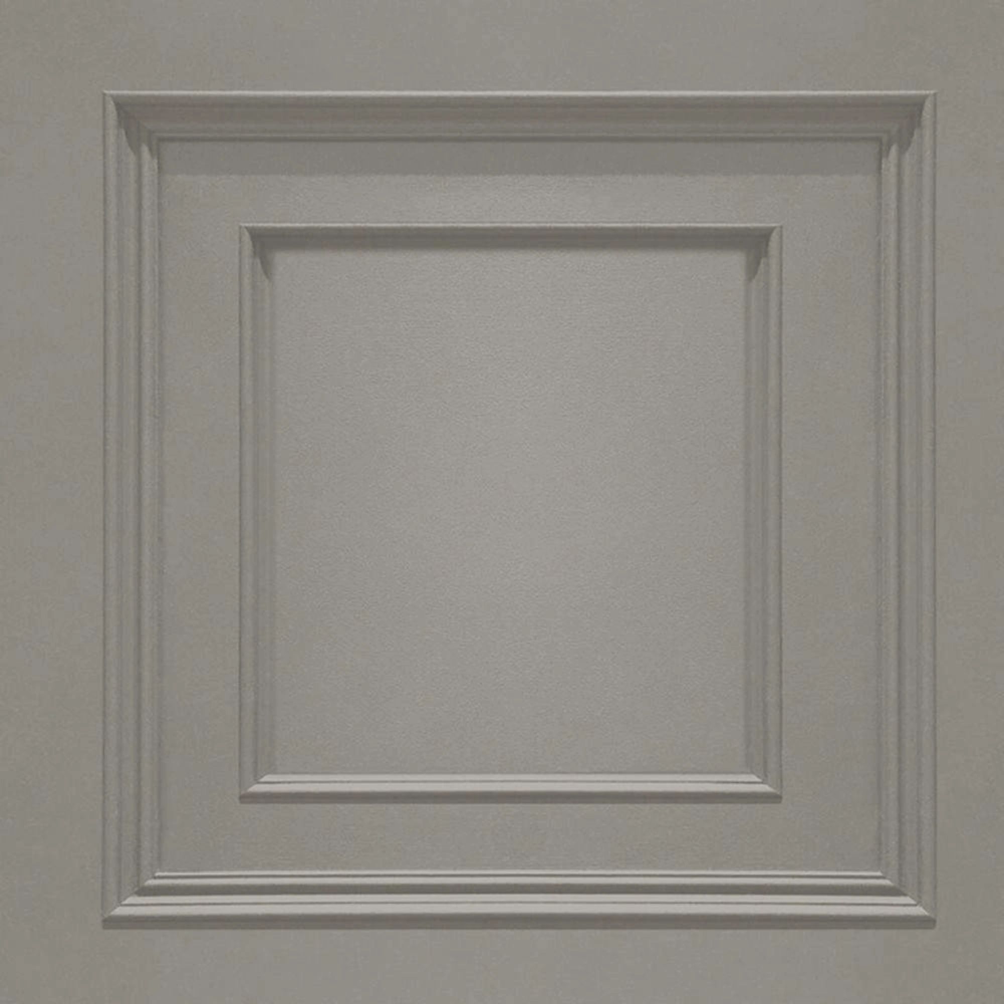 Amara Panel Effect Silver Italian Vinyl Wallpaper 7374