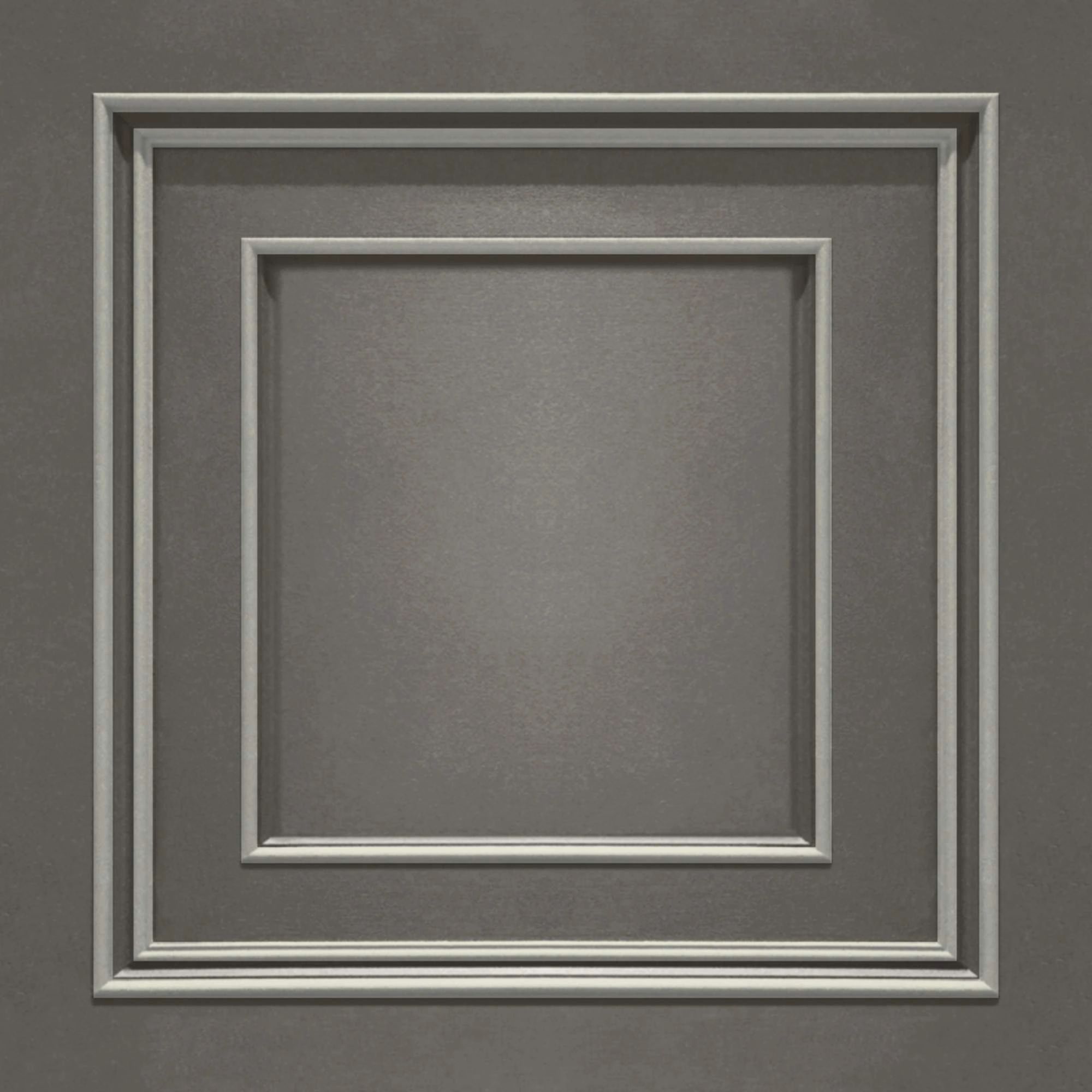 Amara Panel Gunmetal & Silver Italian Vinyl Wallpaper 7390