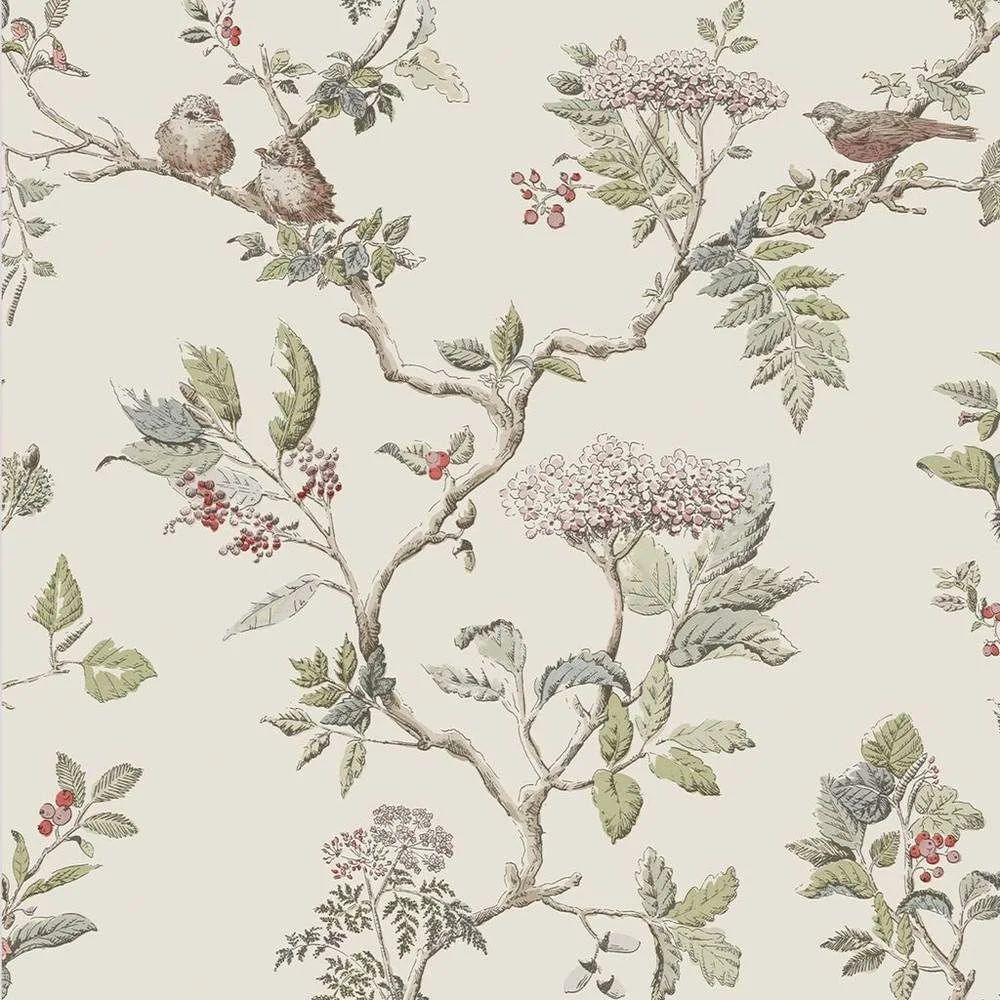 Elderwood Heritage Dainty Flowers Natural Laura Ashley Wallpaper 113346