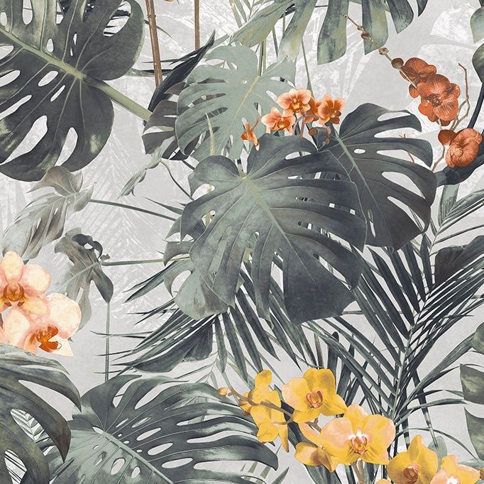 Myriad Leaves Green Floral Wallpaper MY2101