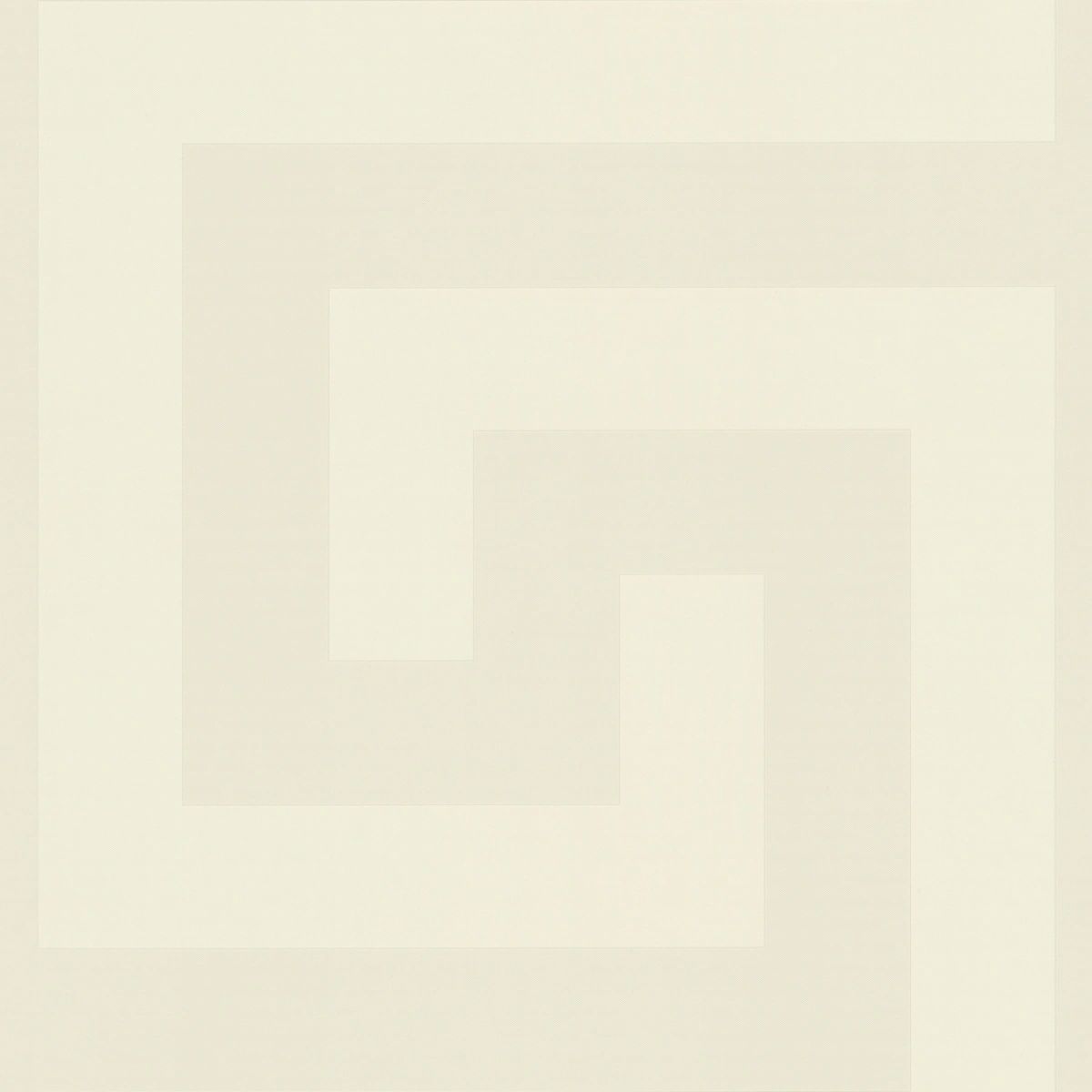 Large Greek Key Cream White Luxury Vinyl Wallpaper 386094