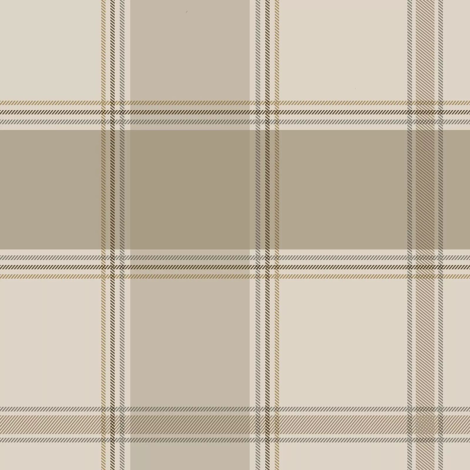 Bramble Charming Country Check Beige Wallpaper 2304