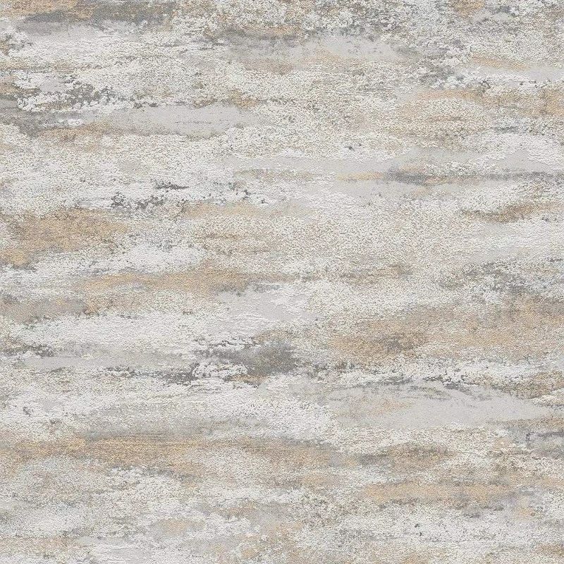 Industrial Rustic Nature Wave Beige Grey & Metallic Gold Wallpaper 39041-5