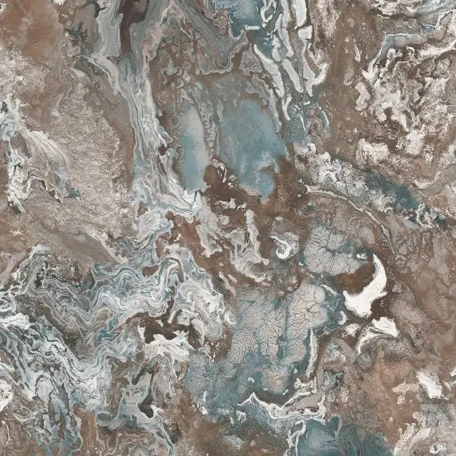 Serafina Marble Blue & Brown Vasari Italian Luxury Vinyl Wallpaper 535068