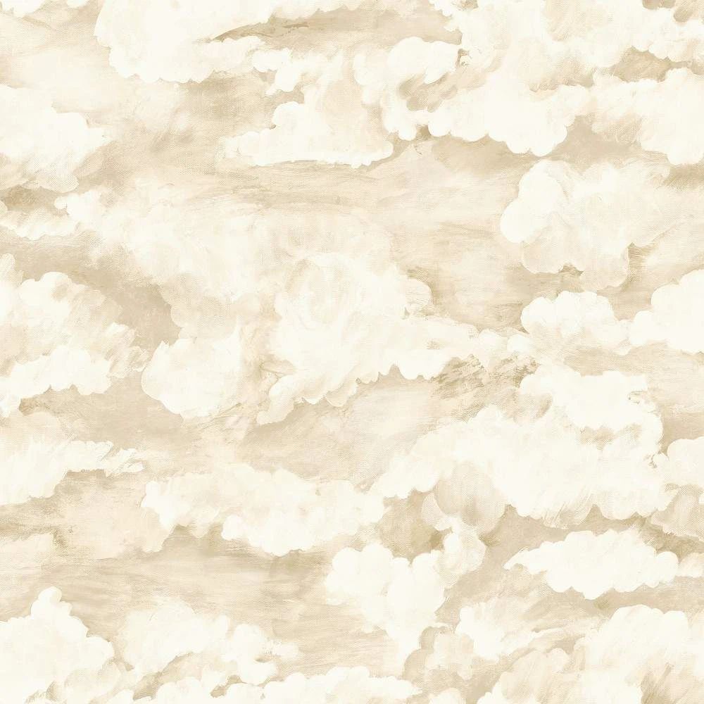 Cloudscape Abstract Clouds Cream Wallpaper 13710