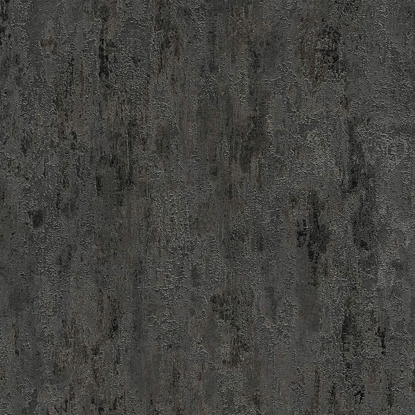 Havana Distressed Industrial Effect Black Vinyl Wallpaper 32651-5