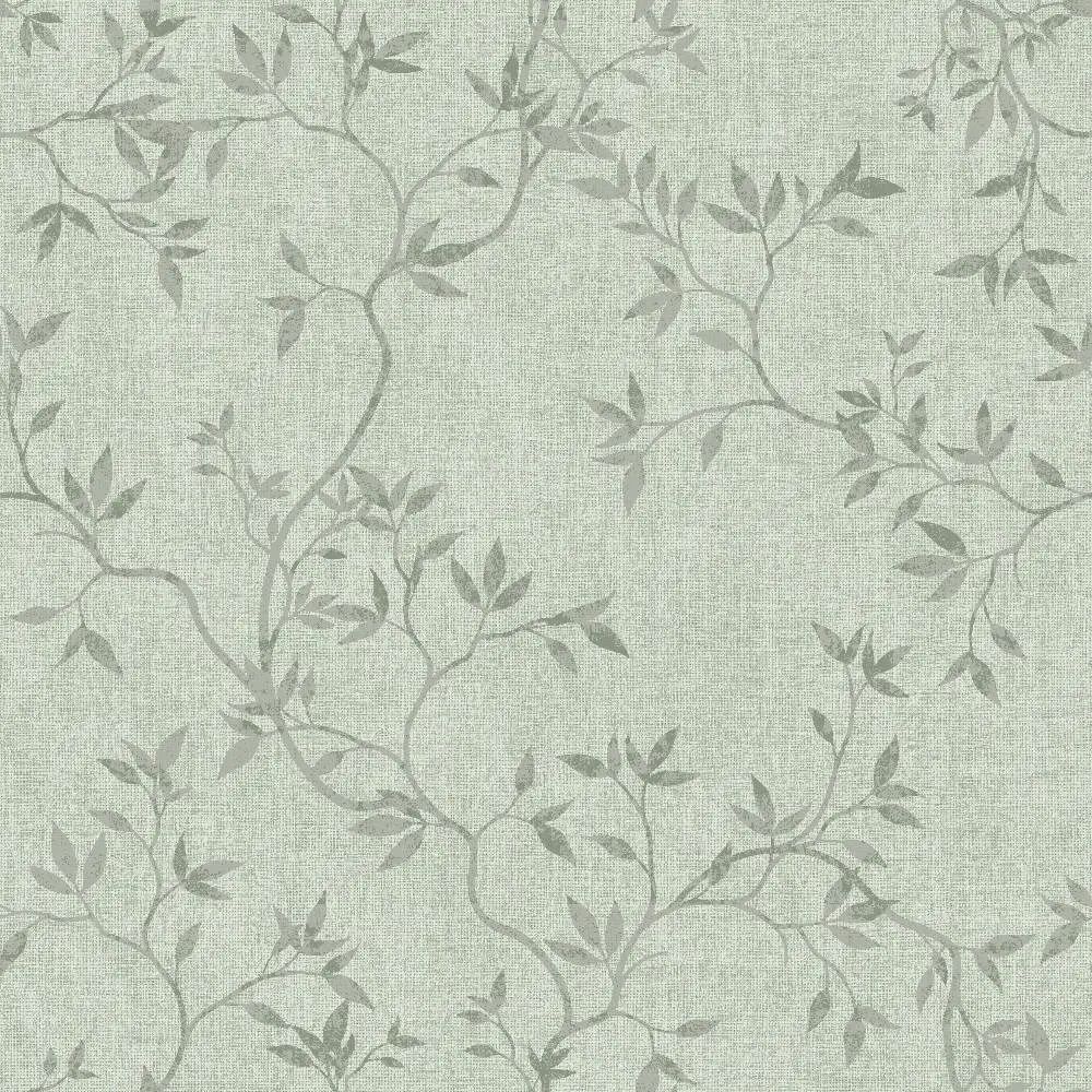 Japandi Leaf Green Floral Darcy James Wallpaper 173574