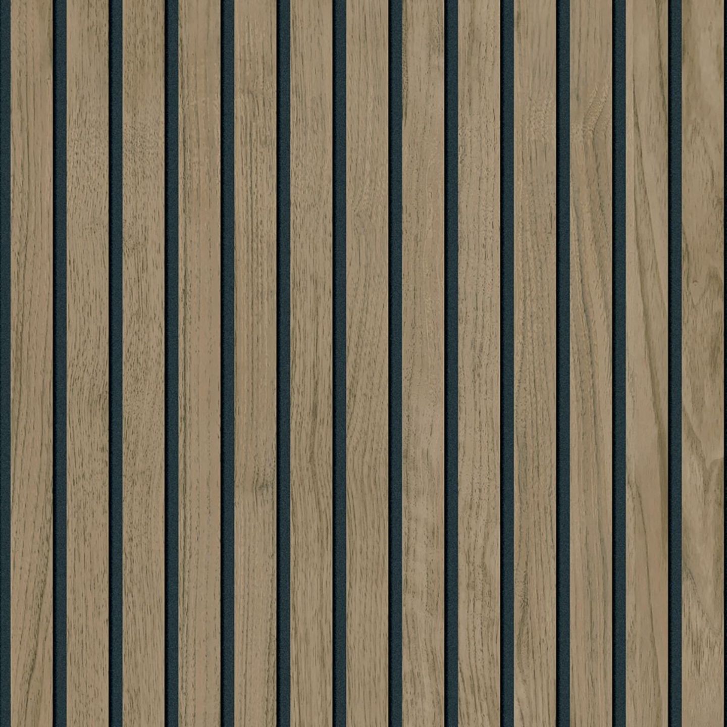 Panacea Wood Slat Walnut Wallpaper 1157