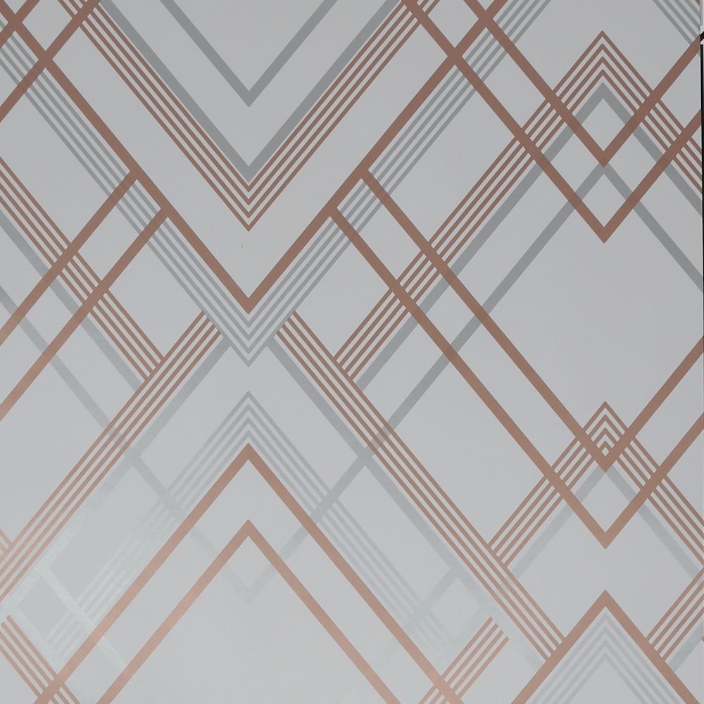 Ritz Grey Rose Gold Wallpaper 107745